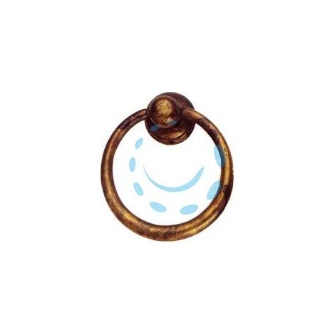 MANIGLIE PER MOBILI AD ANELLO SNODATE MOD.09202 IN OTTONE ANTICATO - mm.23x28h.