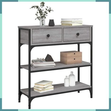 Table console - 834188 - Sonoma gris - Bois d'ingénierie - 72,5x25x75 cm (1/5)