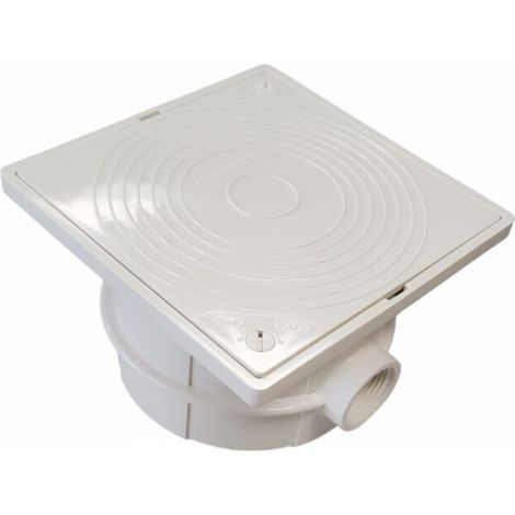 Wasserdichte 50-mm-Klebeanschlussdose für eingelassene Schwimmbecken, Weiß - PR249 (1/5)