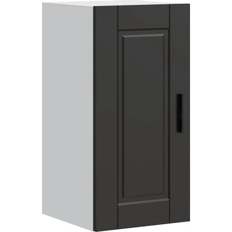 Armario de pared de cocina de diseño moderno práctico para almacenamiento 30 x 31 x 60 cm madera de ingeniería negra 020050323 (1/5)