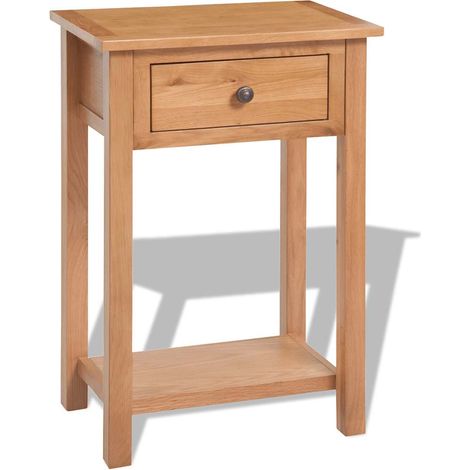 Console Table d'appoint - Meuble d'entrée 50 x 32 x 75 cm Bois de chêne massif BV516789 - BonneVie (1/5)