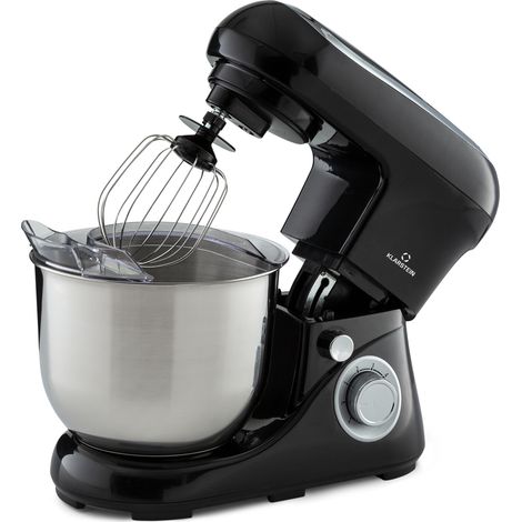 Klarstein Knetmaschine Küchenmaschine zum Backen, 1300W Teigmaschine Klein, 6 Stufen, Schneebesen Rühr- & Knethaken, 5L Schüssel, Planetenrührwerk, Rührmaschine mit Mixer, Küchenmaschinen für Brotteig