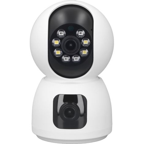 Caméra de sécurité HD 1080p WiFi 2 MP, audio bidirectionnel, objectif double fréquence, angle de rotation et d'inclinaison à 360°, vision nocturne (1/5)