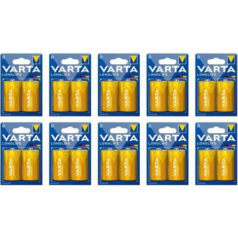 Pile Varta Longlife Extra 4120 LR20 Blister 2 pièces