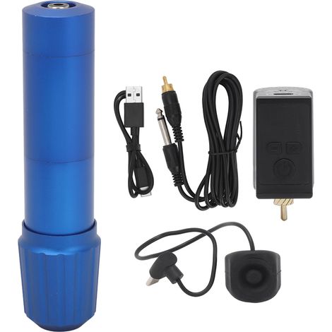 Kit d'alimentation sans fil 1450mAh pour stylo tatouage, course 3.5mm, mode double commutateur, recharge rapide, machine à cartouche. (1/5)