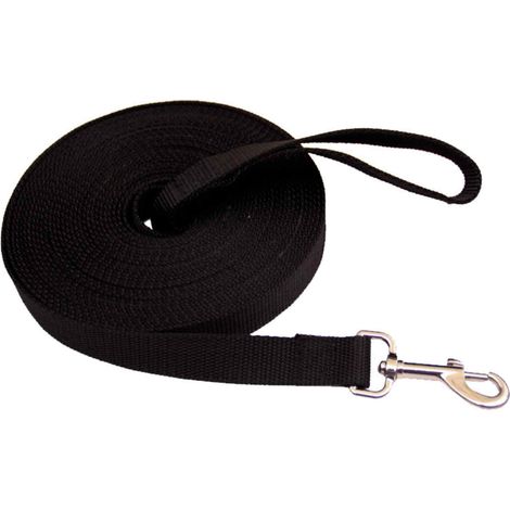Laisse D Entrainement - 15 M - Corde En Nylon Tressé - Poignée Rembourrée - Crochet Pivotant 360° - Pour Chiens De Toutes Tailles - 1 Pièce (1/5)