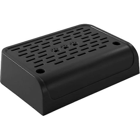 Rampe pour bac à litière avec filtre et rangement intégré, noire (1/4)