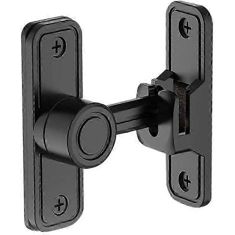 Verrou de porte robuste à angle droit (90°) pour grange, antivol, pour porte coulissante de jardin (1/5)