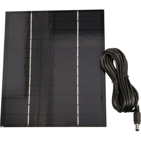 Solarpanel mit 3 m DC-Ausgang, monokristallines Silizium, tragbar, wasserdicht, DIY-Camping-Solarpanel, 6 W, 12 V, 500 mA (1/5)
