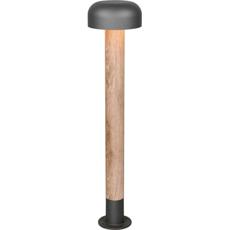Palo alto da esterno, alluminio, antracite ed effetto legno, H 85 cm, Fraser (1/3)