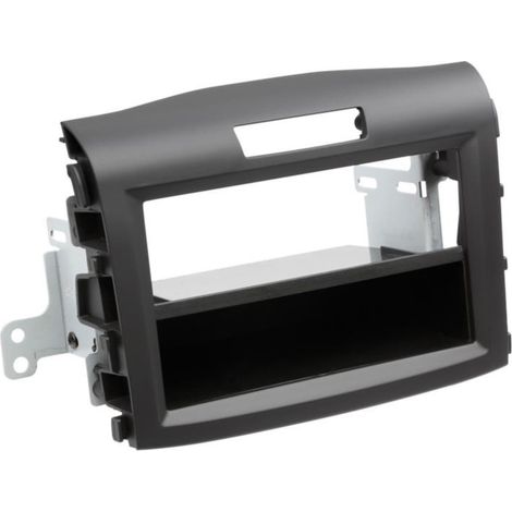 Facade autoradio 2DIN compatible avec Honda CR-V ap12 Avec vide poche Induction Qi Noir Rubber touch