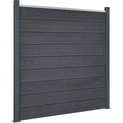 Maison Exclusive - Zaunelement-Set Grau 872x186 cm WPC
