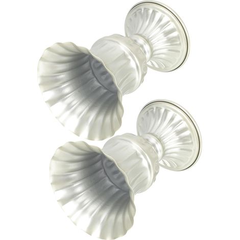 2pcs Vase de Cimetière en Fer Argenté Résistant aux Intempéries et Anti-décoloration pour Fleurs Décoration de Tombeaux et Sites Funéraires (1/5)