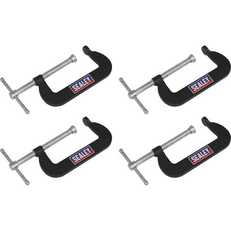 Sealey GCC02 Junior C-Clamp Set 76 x 35mm 4pc (1/5)