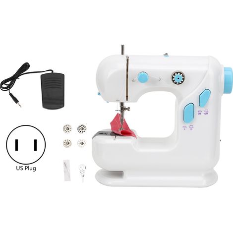 Machine à coudre portable mini outil de broderie multifonction pour usage domestique bureau (110-240V) prise plate US (1/5)