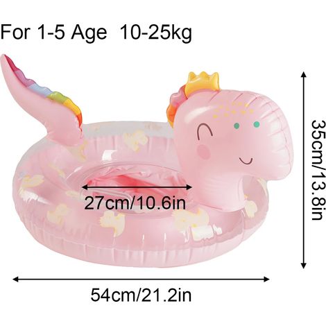 Bouée gonflable portable en forme de dinosaure, tube flottant adulte en PVC étanche, stable et offrant une flottabilité optimale. (1/2)