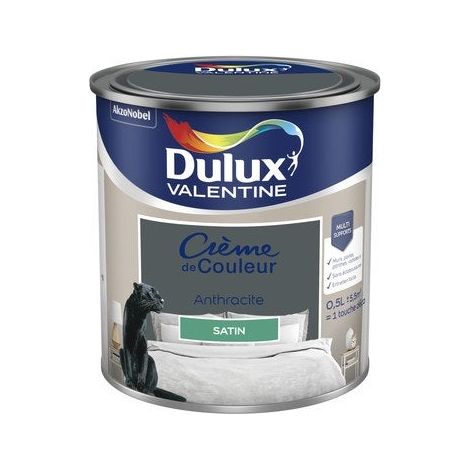 Valentine Crema de Color Satin 0.5l Antracita - Dulux Valentine