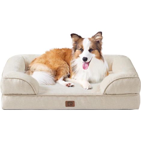 Hundebett Orthopädisches Memory Foam L 104 x B 69 x H 17 cm Beige (1/5)
