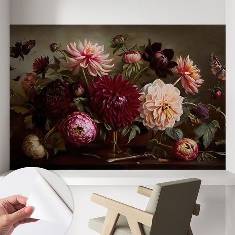 Carta da parati autoadesiva - impermeabile - murale da parete - decorazione murale - Maestà floreale 104x70 cm (1/5)
