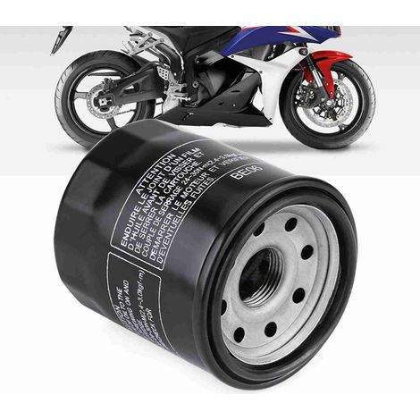 Ortviai Filtre à huile moto pour Honda CBR600 F2/F3/F4/F4i, CBR600RR, CBR1000RR – acier noir 68 x 72 mm (1/5)