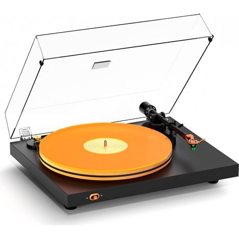 Platine Vinyle, Tourne-Disque Hi-FI avec Cellule VM95E, Plateau Acrylique, Moteur Servo, sans Préampli Phono Intégré, Bras Aluminium – Noir (1/5)