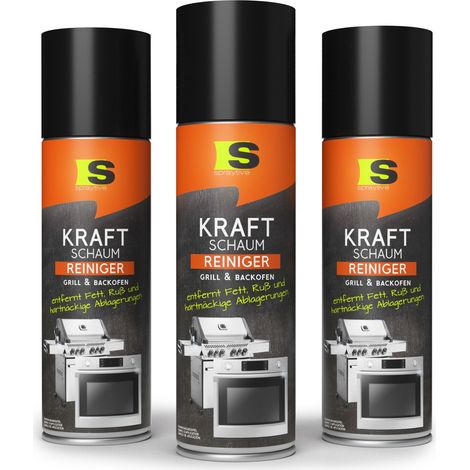 Spraytive 3x 500ml Grill- & Backofenreiniger - Kraft-Schaum-Spray - Einfache Reinigung von Backblech, Grillrost, Topf & Co. (1/4)