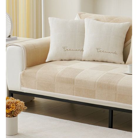 2X Coussin déhoussable blanc Housse de coussin brodée 45 x 45 cm Coussin déhoussable (1/3)