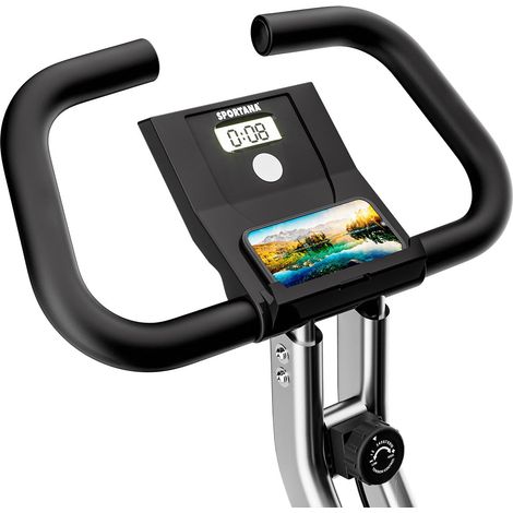 Foldable exercise bike with adjustable resistance