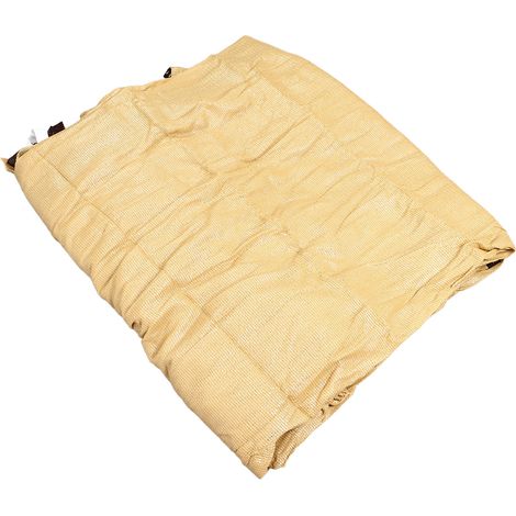 Voile d'ombrage rectangulaire beige sable de 4 x 6 m (13,1 x 19,7 pi) en polyéthylène épais et dense, idéale pour voiture et jardin. (1/5)
