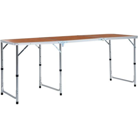 Klappbarer Campingtisch Aluminium 180 x 60 cm