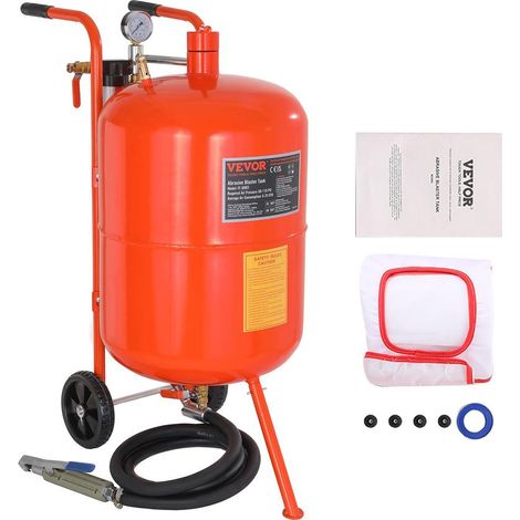 Sableuse Haute Pression 75,7 L Kit Sablage Mobile 60-110 PSI Décapage Rouille Peinture avec 4 Buses Céramique et Roues (1/5)