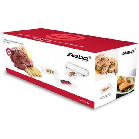 STEBA 932400 LOT DE 50 SACHETS 28 X 40 CM POUR MACHINE A VIDE D'AIR