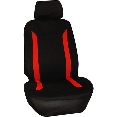 Housses de Protection pour Voiture, Ensemble d'accessoires d'intérieur pour Voiture, SUV, Berline, Van, Tissu Polyester Rouge et Noir, Kit de Housses Lavables (rouge noir) (1/5)
