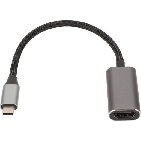 Adaptateur HDMI vers USB-C pour MacBook Pro, câble convertisseur HDMI 4K USB Type-C pour ordinateur portable Plug and Play avec port d'alimentation, prend en charge la duplication d'écran et l'extensi (1/4)