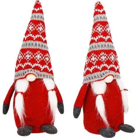 FOLLETTO GNOMO NATALE BABBO NATALE REGALO PER LE FESTE 33cm IN PIEDI (1/5)
