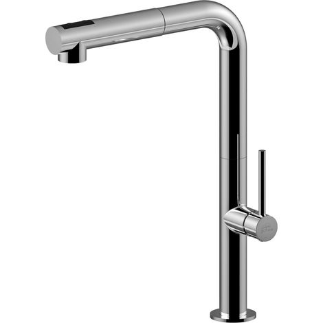 Miscelatore lavello cucina Chef con doccia estraibile in ottone (1/5)