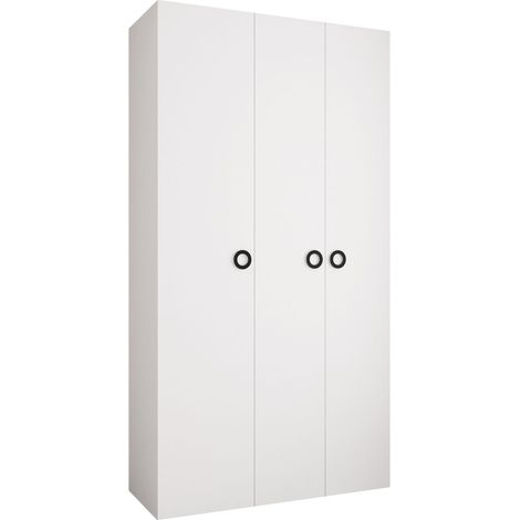 Armario Hartford 544, Blanco, 246x130x42cm, Puertas de armario: Con bisagras, Número de estantes: 6