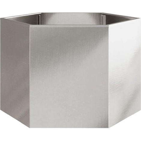 Maison Exclusive - Fioriera da Giardino Esagono 69x60x45 cm in Acciaio Inox