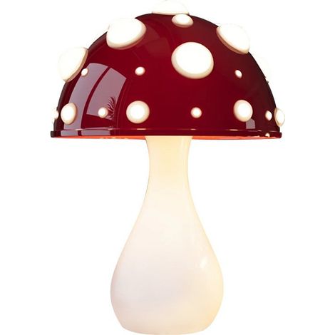 Lampe de table décorative champignon (base blanche, lumière tricolore) (norme britannique) pour chambre, chevet, éclairage d'ambiance, chambre d'étudiant, veilleuse de bureau, avec variateur d'intensi (1/2)