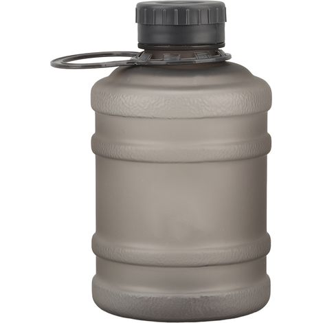 Gourde Sport 650ml Portable Noire avec Poignée - Bouteille d'Eau Grande Capacité en Plastique Givré (1/5)