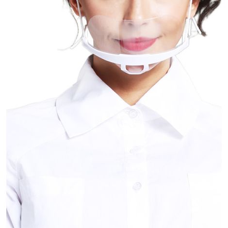 Lot 10 masques transparents pour cuisine anti-buée plastique alimentaire hôtel restaurant chef jet de salive (1/4)