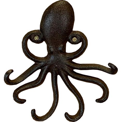 Octopus Wall Hook Rack in Cast Iron