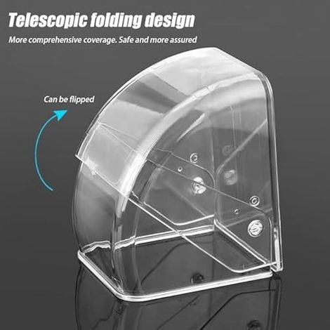 Funda protectora para la lluvia,Funda protectora para timbre,Plástico,6,386,389,07 cm,Protección impermeable para timbre para uso en exteriores (1/4)