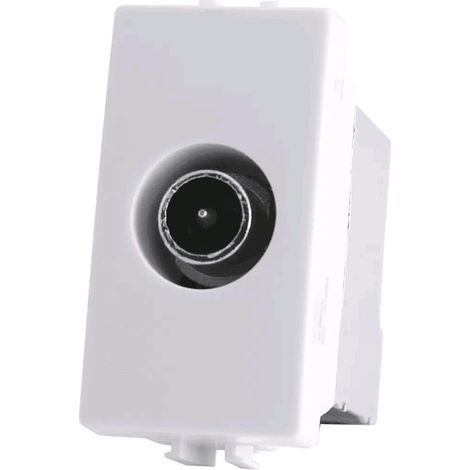 Presa tv derivata compatibile con matix connettore maschio prese da incasso per moduli bianco (1/3)