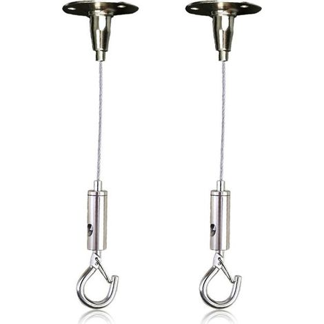 Kit de 2 piezas de cable ajustable para colgar cuadros - Acero inoxidable resistente de 1,5 m x 1,5 mm para espejos, lámparas, vallas publicitarias y más (1/5)
