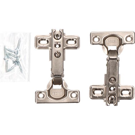Bisagra cazoleta, recta, modelo bc01, de acero con acabado zincado, 26 mm, 2 uds, blister (1/4)