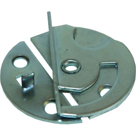 Ferrure de table ronde Diamètre 47 Acier zingué 2 pièces-1 pièce (1/2)