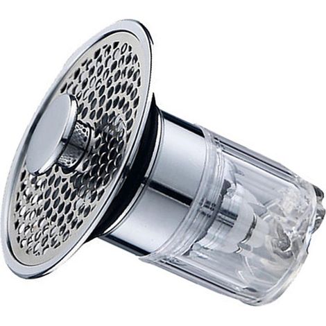 Bonde de lavabo escamotable, anti-obstruction, anti-odeurs, à bouton-poussoir, polyvalente, pour salle de bain (1/5)