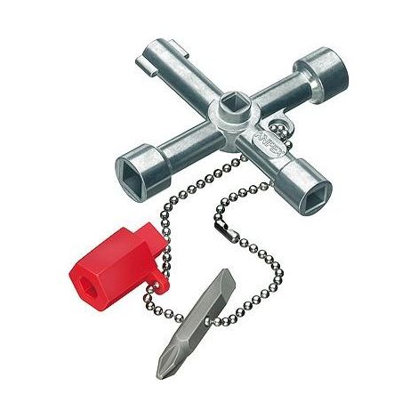 Knipex 00 11 03 llave armario distribución zinc plateado
