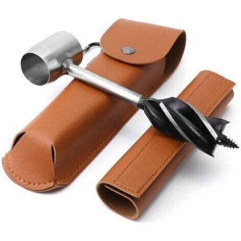 QWORK Perceuse à main pour le travail du bois, tariere manuelle pour camping, Bushcraft et randonnée en plein air (1/5)